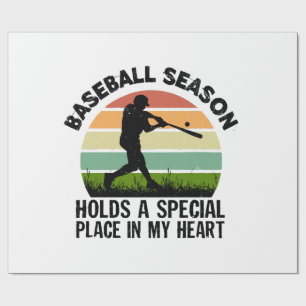 baseball season holds a special pçace in my heart wrapping paper