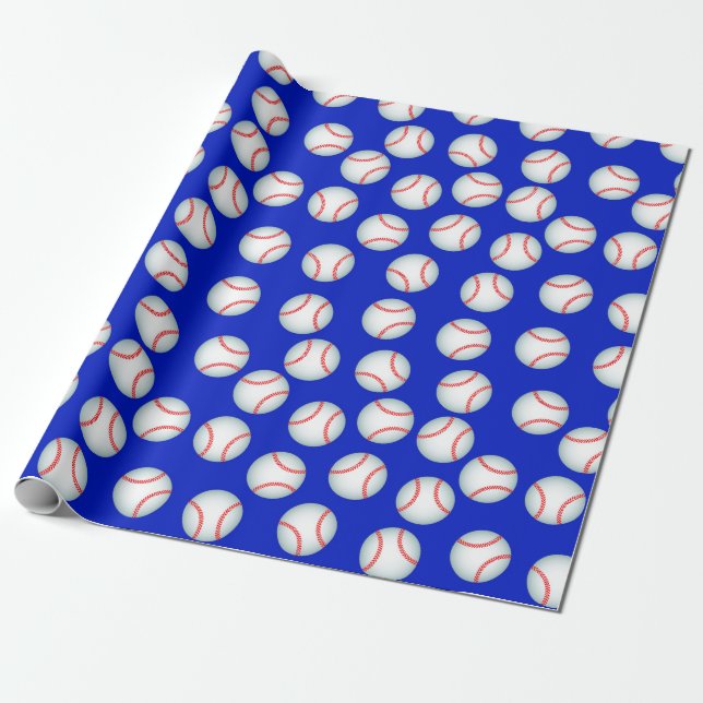 Baseball Season Wrapping Paper (Unrolled)