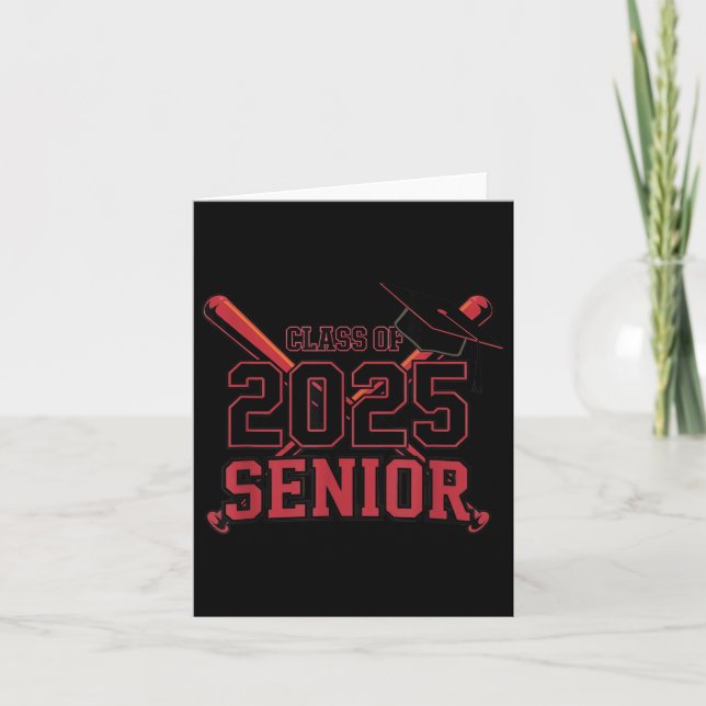 Baseball Senior 2025 Graduation Cl  Card (Front)