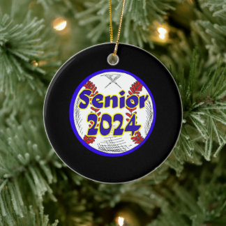 Baseball Senior Class of 2024 Ceramic Tree Decoration
