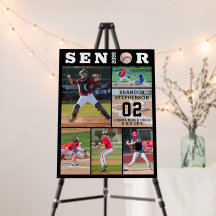 Baseball Senior Graduation 6 Photo Collage
