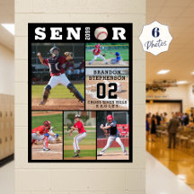 Baseball Senior Graduation 6 Photo Collage