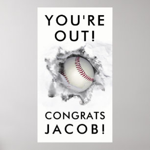 baseball senior graduation poster