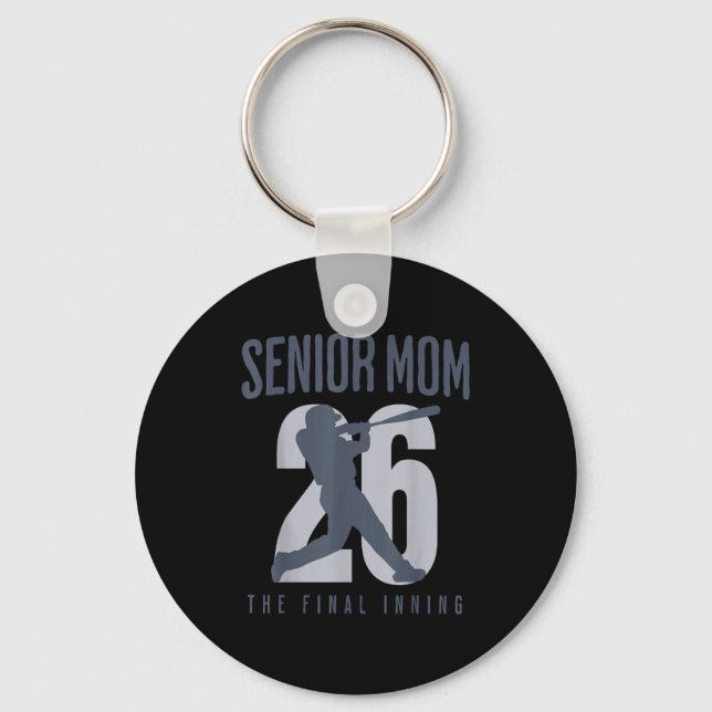 Baseball senior mum 2026 final inning mama class key ring (Front)
