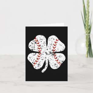 Baseball Shamrock St Patricks Day Pitcher Hitter B Card