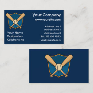 Baseball Shield Business Card