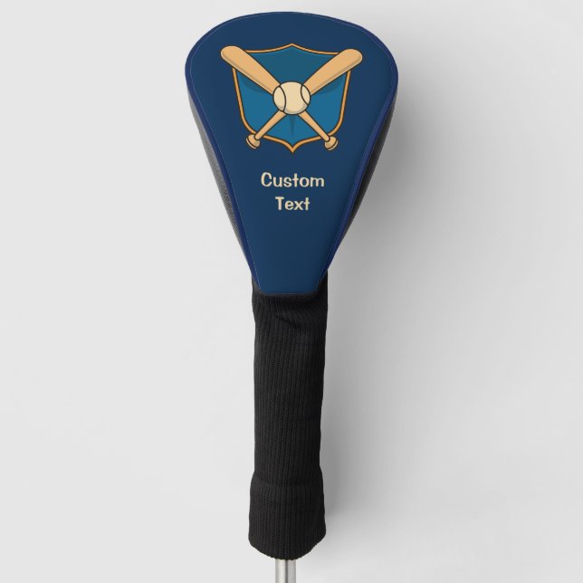 Baseball Shield Golf Head Cover (Front)