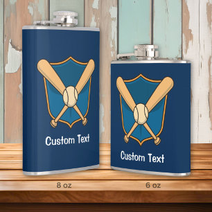Baseball Shield Hip Flask
