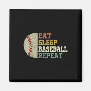 Baseball-shirt Eat Sleep Baseball Repeat Funny Men Magnet