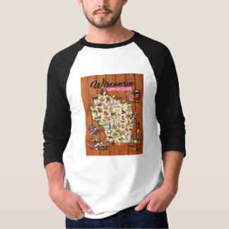 Baseball Shirt - Wisconsin Supper Club Map