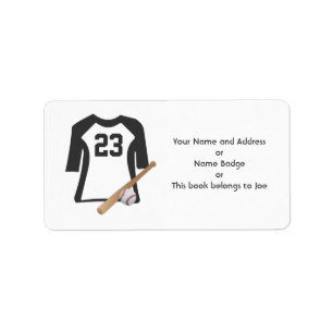 Baseball Shirt With Bat and Ball Avery labels