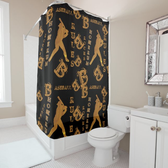 Baseball Shower Curtain (In Situ)