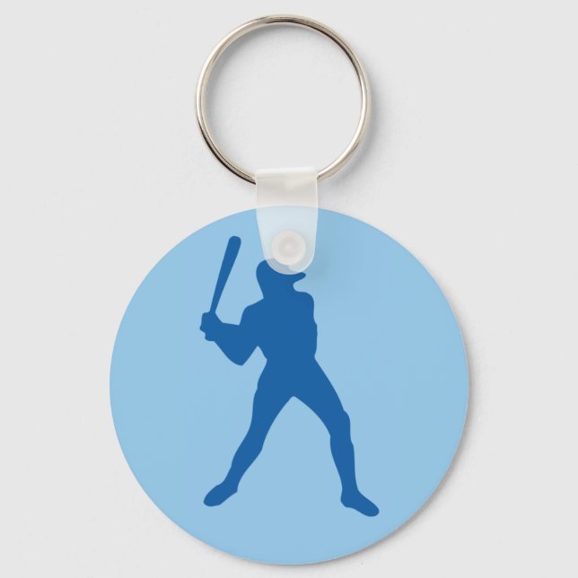 baseball silhouette key ring (Front)