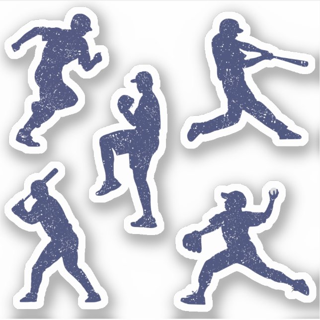 Baseball silhouettes - dark blue (Front)