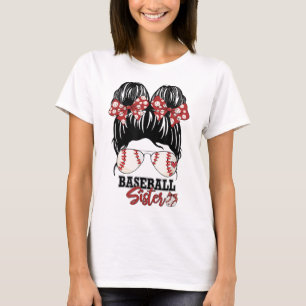 Baseball Sister Baseball Girl Funny Sister Mother' T-Shirt