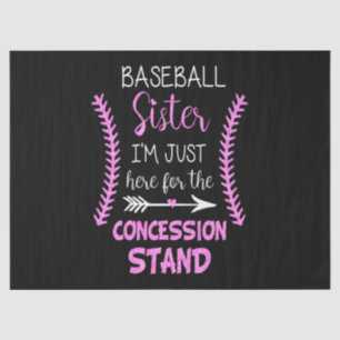Baseball Sister I'm Just Here For The Concession Tissue Paper