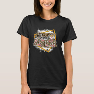 Baseball Sister Leopard Bleached Family Matching T-Shirt