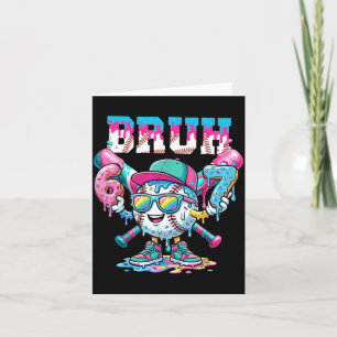 Baseball Six Seven 67 6 7 Meme Funny Boys Ice Crea Card