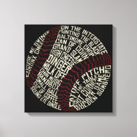 Baseball Slang Words Calligram
