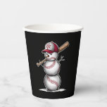 Baseball Snowman Balls Snow Christmas Xmas Gifts Paper Cups<br><div class="desc">Baseball Snowman Balls Snow Christmas Xmas Gifts</div>