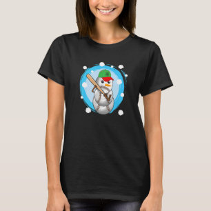 Baseball Snowman Balls Snow Christmas Xmas Sport S T-Shirt