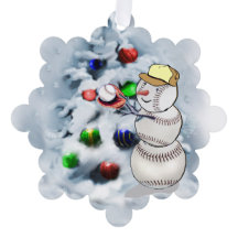 Baseball Snowman Christmas