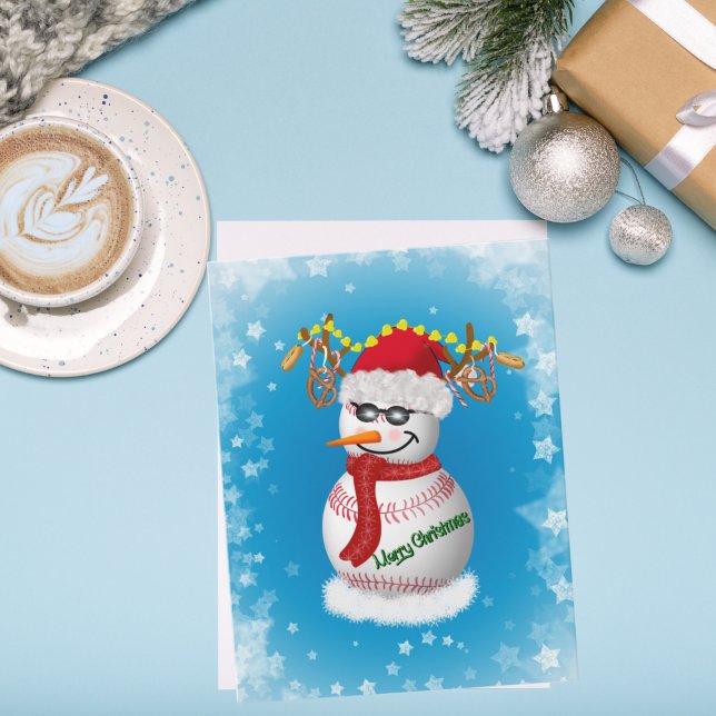 Baseball Snowman Decorated With Popular Snacks Card (Creator Uploaded)