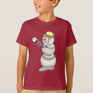 Baseball Snowman T-Shirt