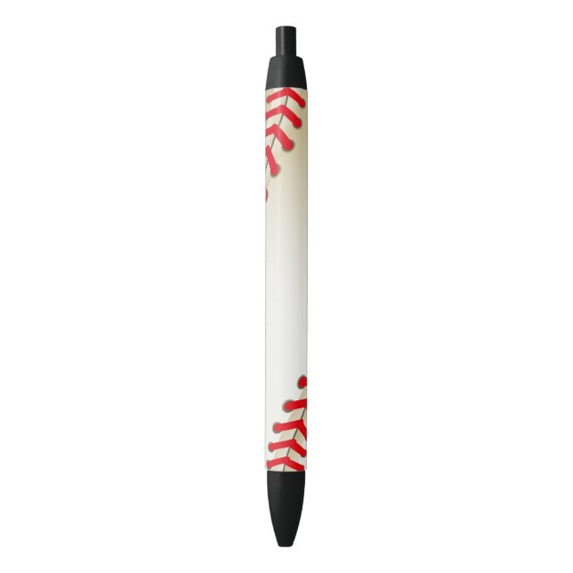 Baseball Softball Ball Black Ink Pen (Front Vertical)