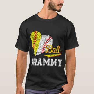 Baseball Softball Ball Heart Grammy Mother's Day T-Shirt