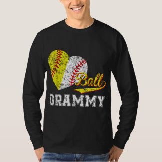 Baseball Softball Ball Heart Grammy Mother's Day T-Shirt