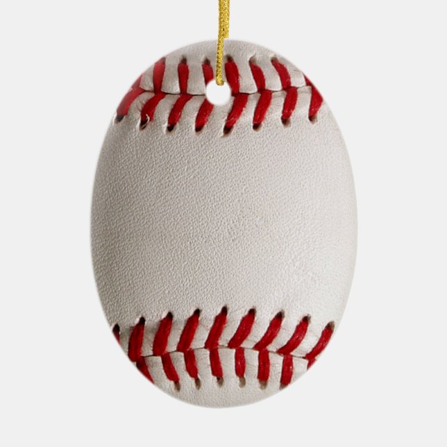 Baseball Softball Ceramic Tree Decoration (Front)