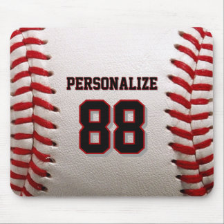 Baseball Softball Custom Name and Number Mouse Pad