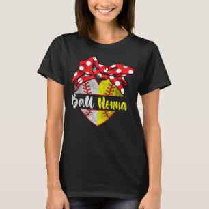 Baseball Softball Heart Ball Nonna Family Player C T-Shirt