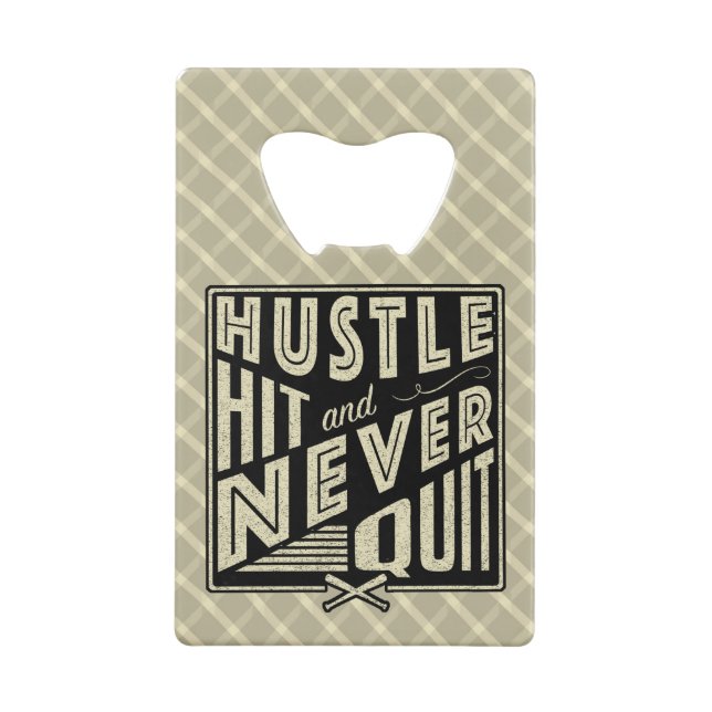 Baseball Softball Hustle, Hit And Never Quit (Back)