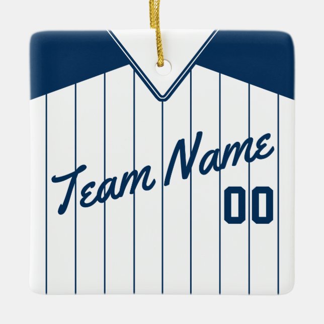 Baseball Softball Jersey Personalised Ornament (Front)