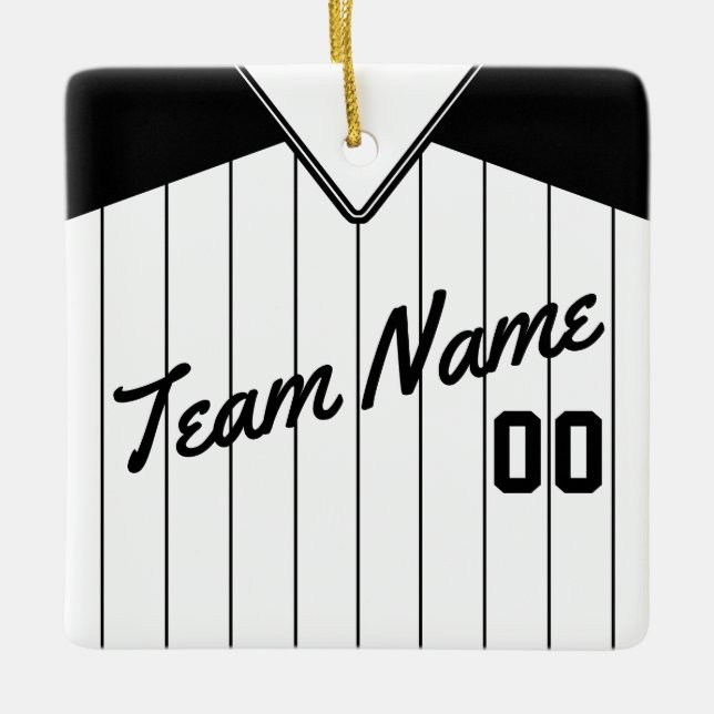 Baseball Softball Jersey Personalised Ornament (Front)