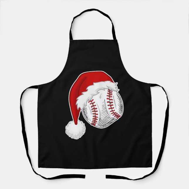 Baseball, Softball lovers - Xmas Santa Claus Hat Apron (Front)