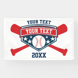 Baseball Softball Personalise Banner