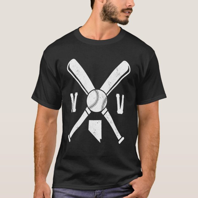 Baseball Softball Pitcher Catcher USA State Map Ne T-Shirt (Front)