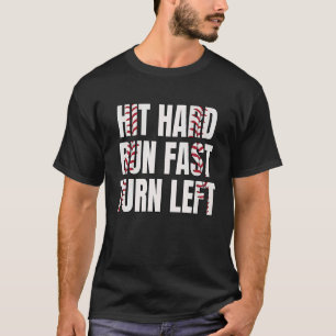 Baseball Softball Player Hit Hard Run Fast Turn Le T-Shirt