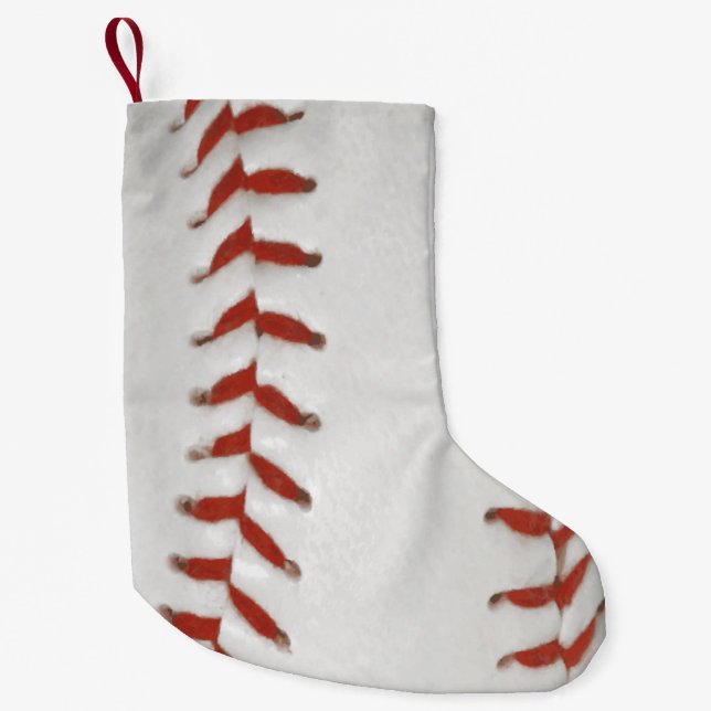 Baseball Softball Print Pattern Background Small Christmas Stocking (Front)