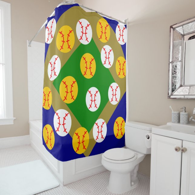 Baseball/Softball  Shower Curtain (In Situ)