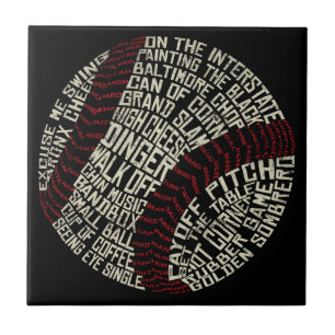 Baseball Softball Slang Words Tile