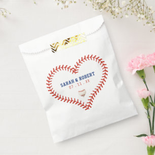 Baseball Softball Sport Heart Stitches Wedding Favour Bags