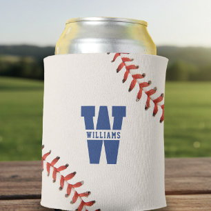 Baseball Softball Sport Name Monogram Can Cooler