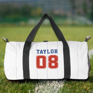 Baseball Softball Sport Pinstripe Duffle Bag