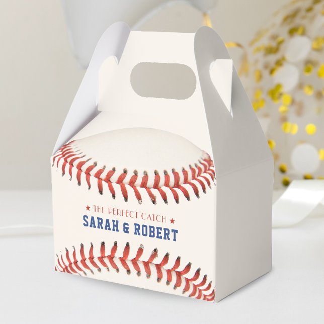 Baseball Softball Sport The Perfect Catch Wedding Favour Box (Baseball Softball Sport The Perfect Catch Wedding Favor Box)