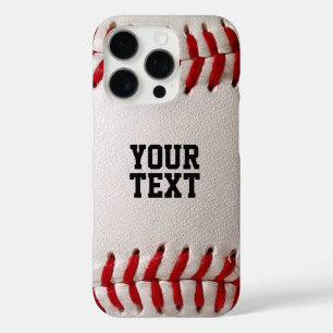 Baseball Softball Stitching Custom Text iPhone 16 Pro Case