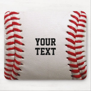 Baseball Softball Stitching Custom Text Mouse Pad